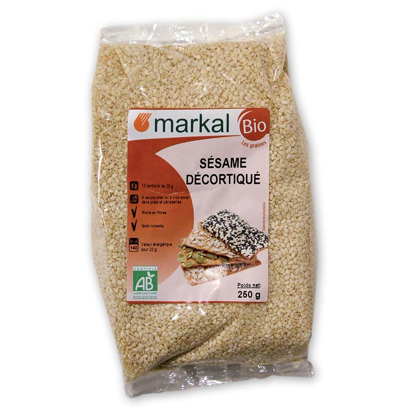 Hạt mè hữu cơ tách vỏ (mè vàng) Markal