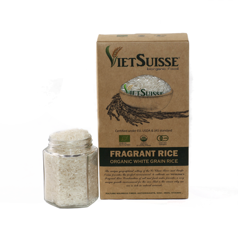 Gạo trắng xát dối hữu cơ Vietsuisse 1kg