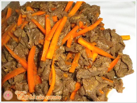 Thịt bò xào cà rốt